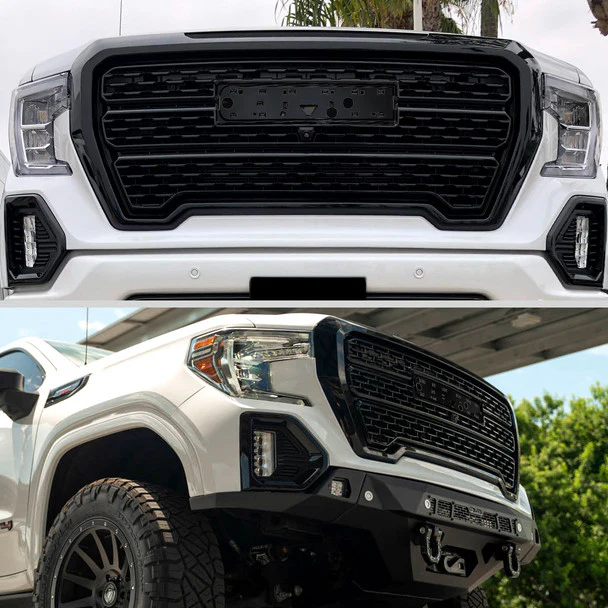 Spec-D Grill GMC Sierra 1500 (2019-2021) Denali Style Mesh - Chrome or Black - Image 23
