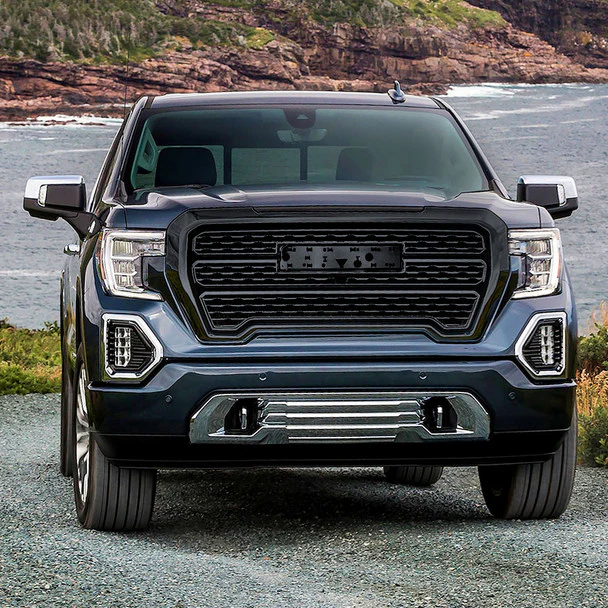 Spec-D Grill GMC Sierra 1500 (2019-2021) Denali Style Mesh - Chrome or Black - Image 24