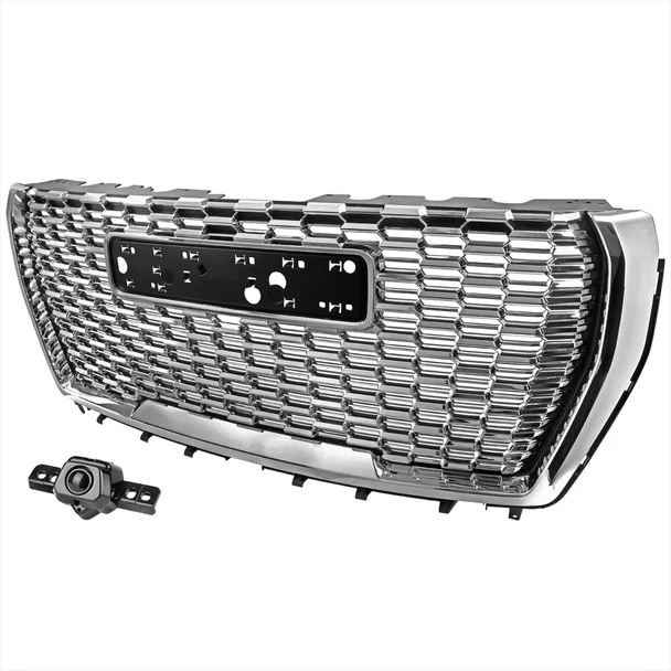 Spec-D Grill GMC Yukon / Yukon XL (2021-2023) Denali Style Mesh - Gloss Black or Chrome