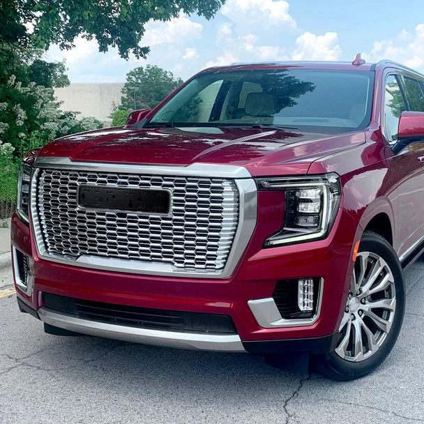 Spec-D Grill GMC Yukon / Yukon XL (2021-2023) Denali Style Mesh - Gloss Black or Chrome - Image 9