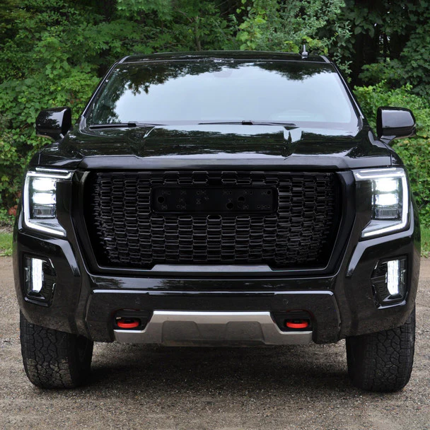Spec-D Grill Moulding GMC Yukon / Yukon XL (2021-2022) Front Upper - Gloss Black - Image 7