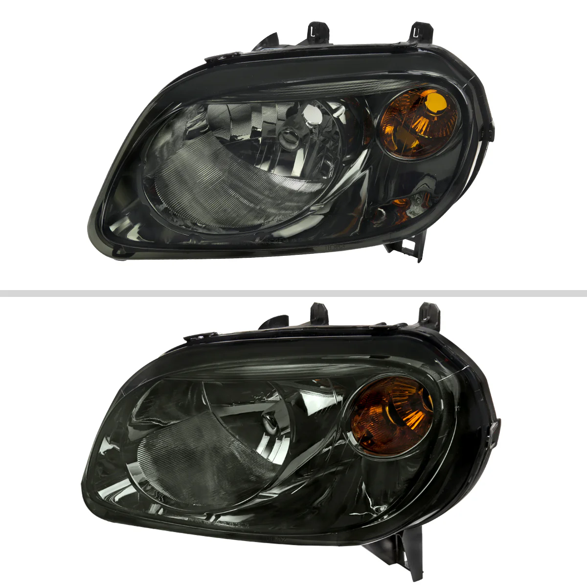 Spec-D Headlights Chevy HHR (06-11) Black OEM Replacement w/ Amber Corners - Image 6