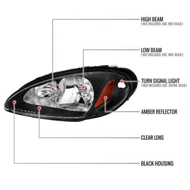Spec-D Headlights Chrysler PT Cruiser (01-05) OEM Replacement w/ Black or Chrome Housing - Image 31