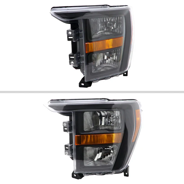 Spec-D Headlights Ford F150 (2021-2023) Factory Style - Black or Chrome Housing w/ Clear or Smoked Lens - Image 2