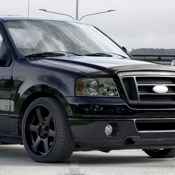 Spec-D Headlights Ford F150 (04-08) Lincoln Mark LT (06-08) Factory Style Chrome Housing w/ Amber Reflector & Light Smoked Lens - Image 10