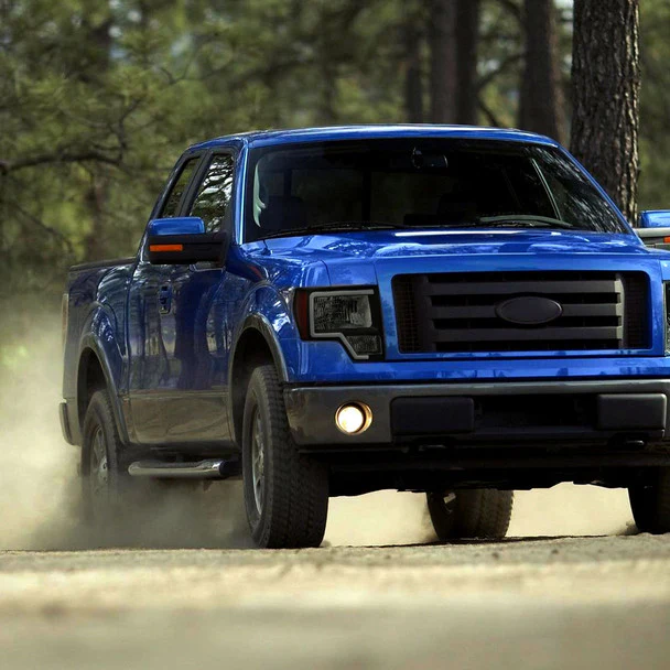 Spec-D Headlights Ford F150 (2009-2014) Factory Style w/ LED Bar & Amber Reflectors - Image 10