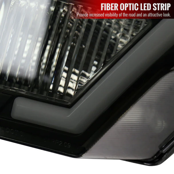 Spec-D Headlights Ford F150 (2009-2014) Factory Style w/ LED Bar & Amber Reflectors - Image 4