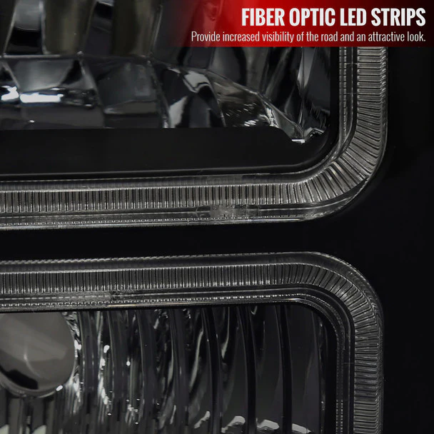 Spec-D Headlights Ford F250 / F350/ F450 / F550 Super Duty (2005-2007) OE Style w/ Dual LED C-Bar - Chrome or Black - Image 34