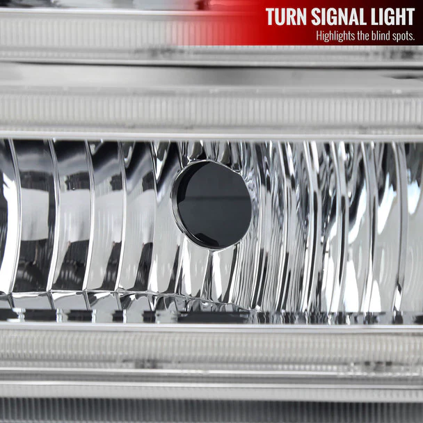 Spec-D Headlights Ford F250 / F350/ F450 / F550 Super Duty (2005-2007) OE Style w/ Dual LED C-Bar - Chrome or Black - Image 5