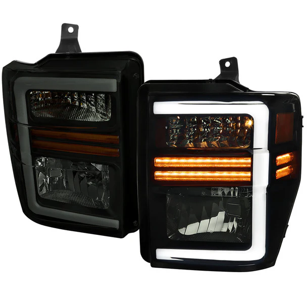 Spec-D Headlights Ford F250 F350F450 F550 Super Duty (2008-2010) OE Style w/ LED Sequential Signal - Chrome or Black - Image 19