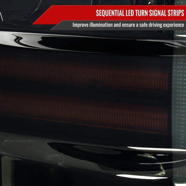 Spec-D Headlights Ford F250 F350F450 F550 Super Duty (2008-2010) OE Style w/ LED Sequential Signal - Chrome or Black - Image 23