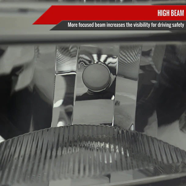 Spec-D Headlights GMC Sierra 1500 (07-13) 2500HD 3500HD (07-14) Factory Style Chrome Housing w/ Light Smoked Lens - Image 4