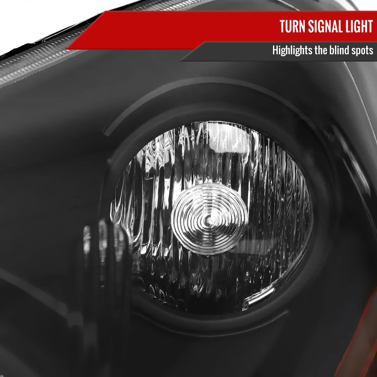 Spec-D Headlights Honda Pilot (2003-2005) Smoked / Chrome / Black OEM Replacement w/ Amber - Image 6