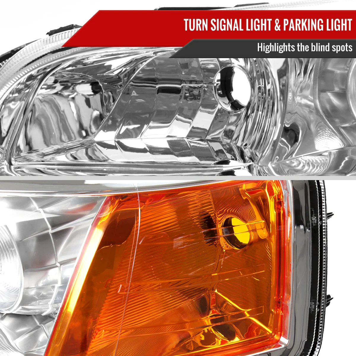 Spec-D Projector Headlights Honda Pilot (2006-2008) Chrome / Black Housing OEM Replacement - Image 12