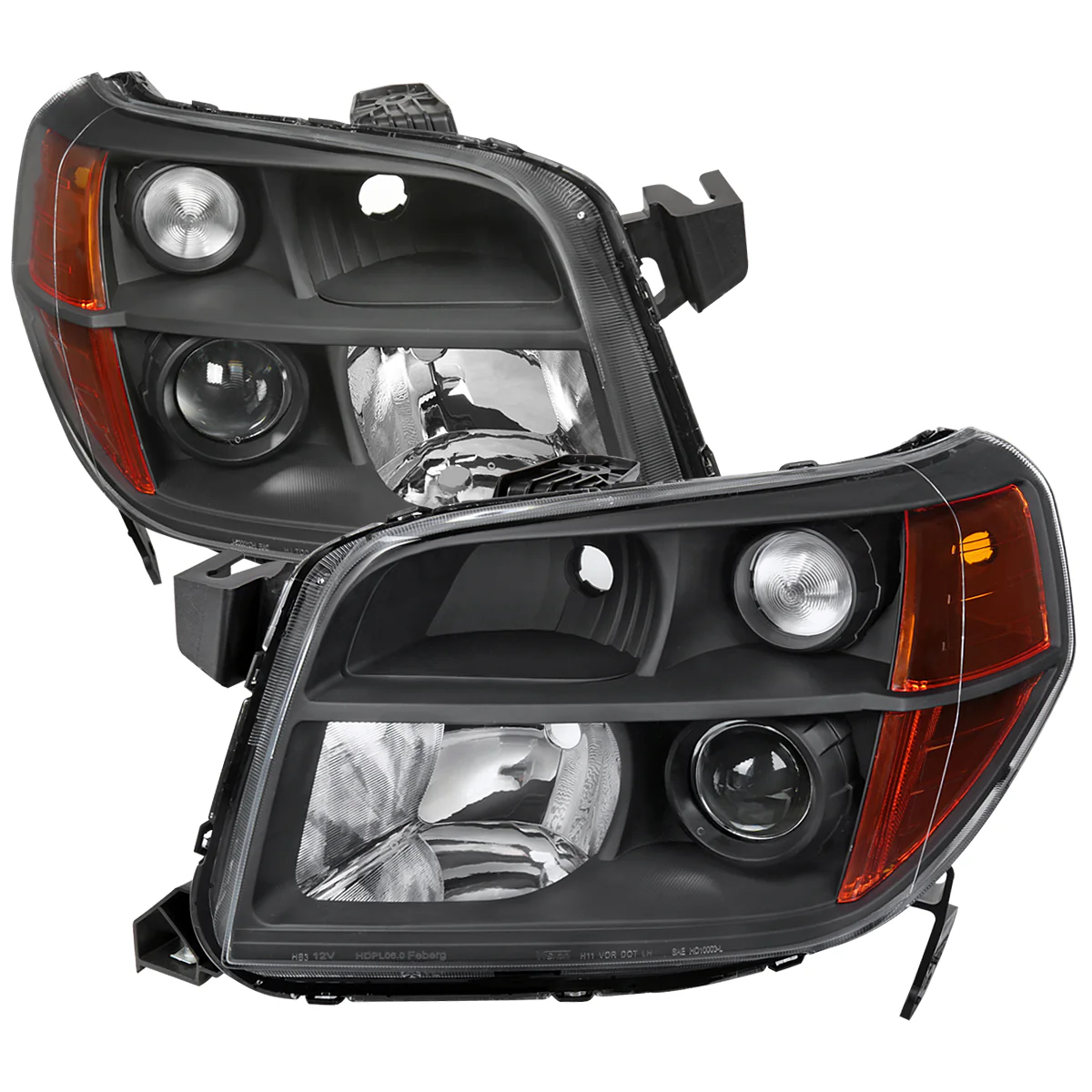 Spec-D Projector Headlights Honda Pilot (2006-2008) Chrome / Black Housing OEM Replacement - Image 3