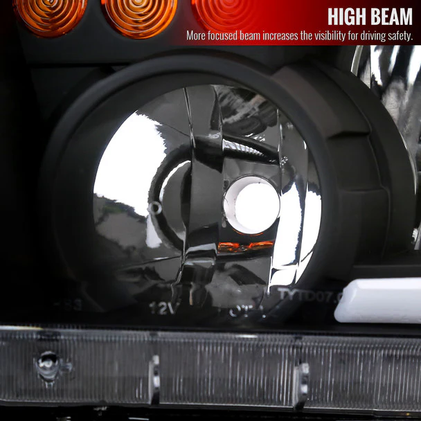 Spec-D Headlights Toyota Tundra (07-13) Sequoia (08-17) OE Style w/ LED Tube & LED Turn Signal - Chrome or Black - Image 22