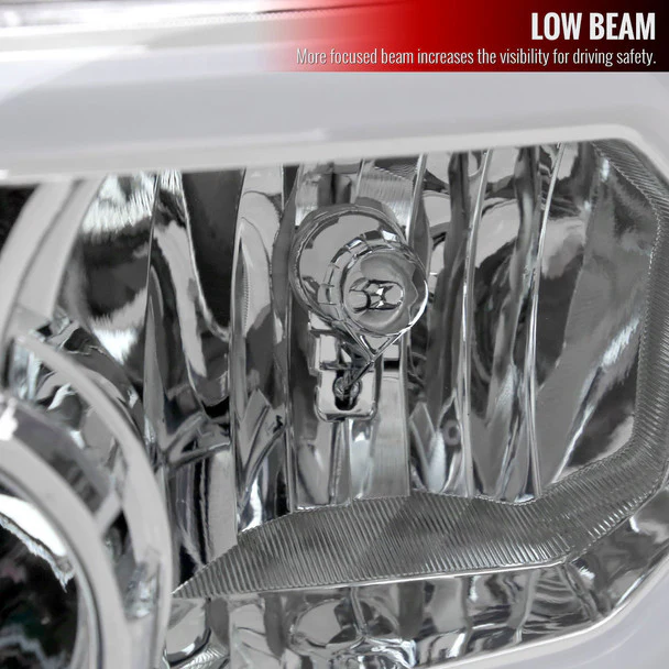 Spec-D Headlights Toyota Tundra (07-13) Sequoia (08-17) OE Style w/ LED Tube & LED Turn Signal - Chrome or Black - Image 3
