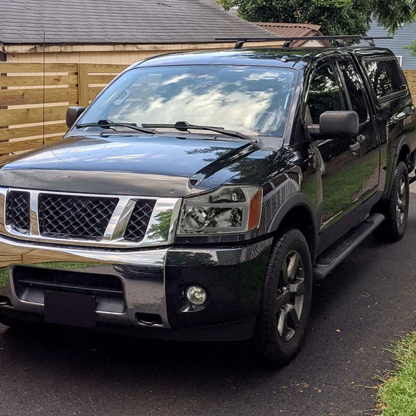 Spec-D Headlights Nissan Titan (04-15) Armada (04-07) OEM Replacement w/ LED Bar - Image 9