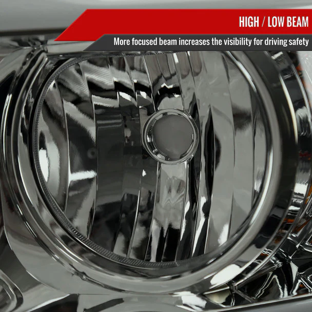 Spec-D Headlights RAM 1500 (06-08) RAM 2500 3500 (06-09) Factory Style - Chrome Housing w/ Smoked Lens - Image 3