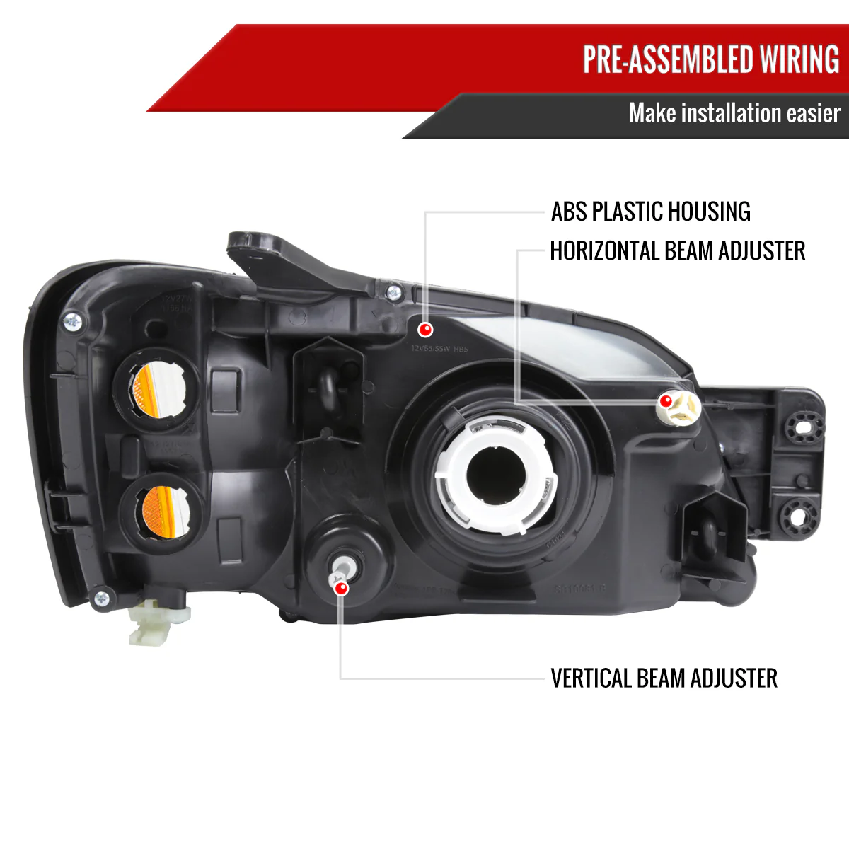 Spec-D Headlights Subaru Legacy (2000-2004) OEM Replacement Style - Image 13