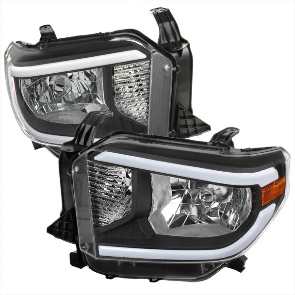 Spec-D Headlights Toyota Tundra (2014–2021) OE Style w/ LED Bar - Chrome or Black w/ Clear or Smoke Lens - Image 18