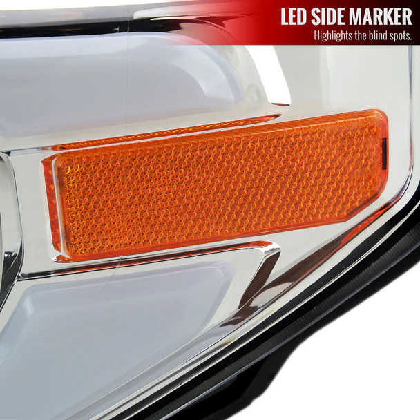 Spec-D Headlights Toyota Tundra (2014–2021) OE Style w/ LED Bar - Chrome or Black w/ Clear or Smoke Lens - Image 6