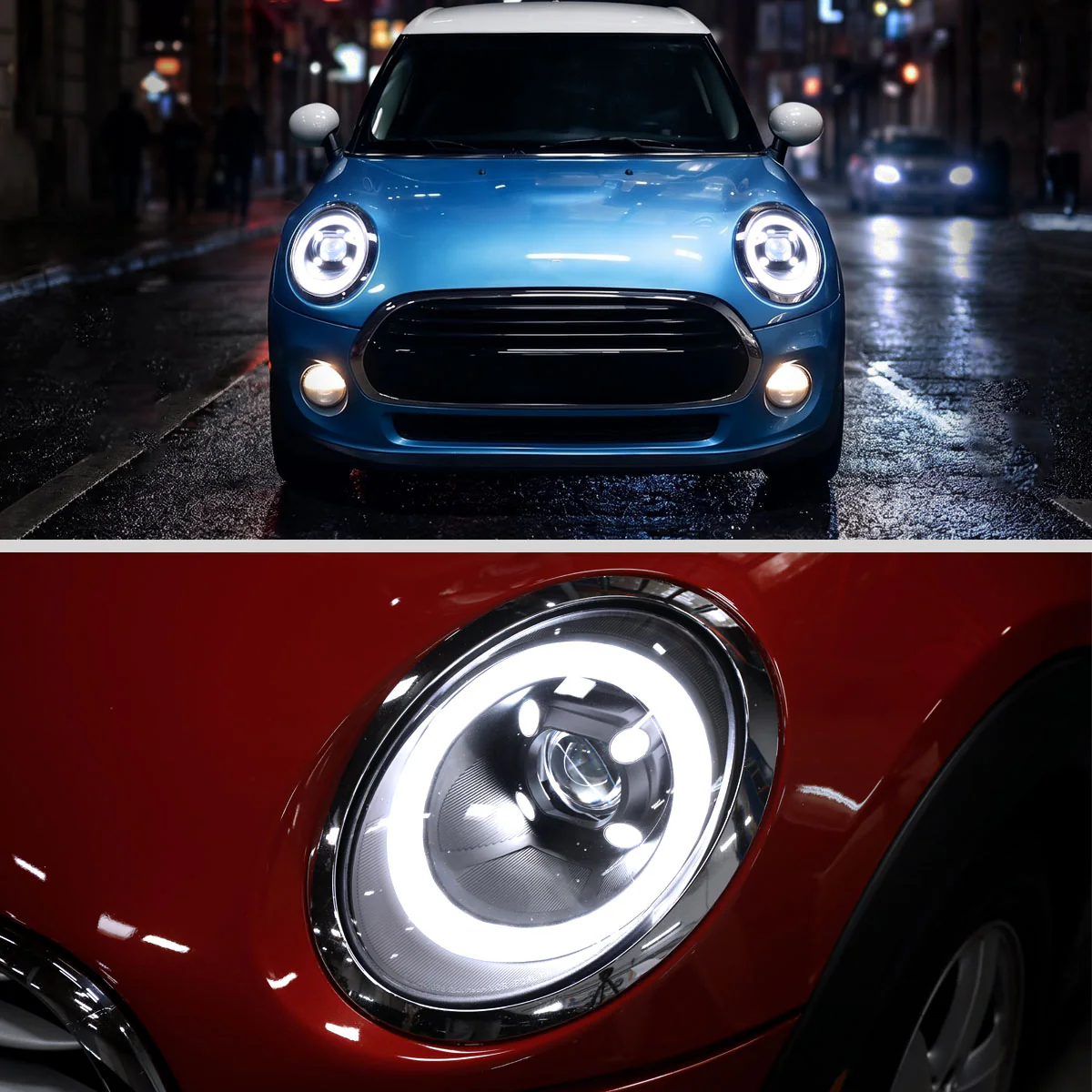 Spec-D LED Projector Headlights for Mini Cooper F55 / F56 / F57 (14-24) Clubman F54 (16-24) LED DRL Light Bar Black / Chrome - Clear or Smoked Lens - Image 16
