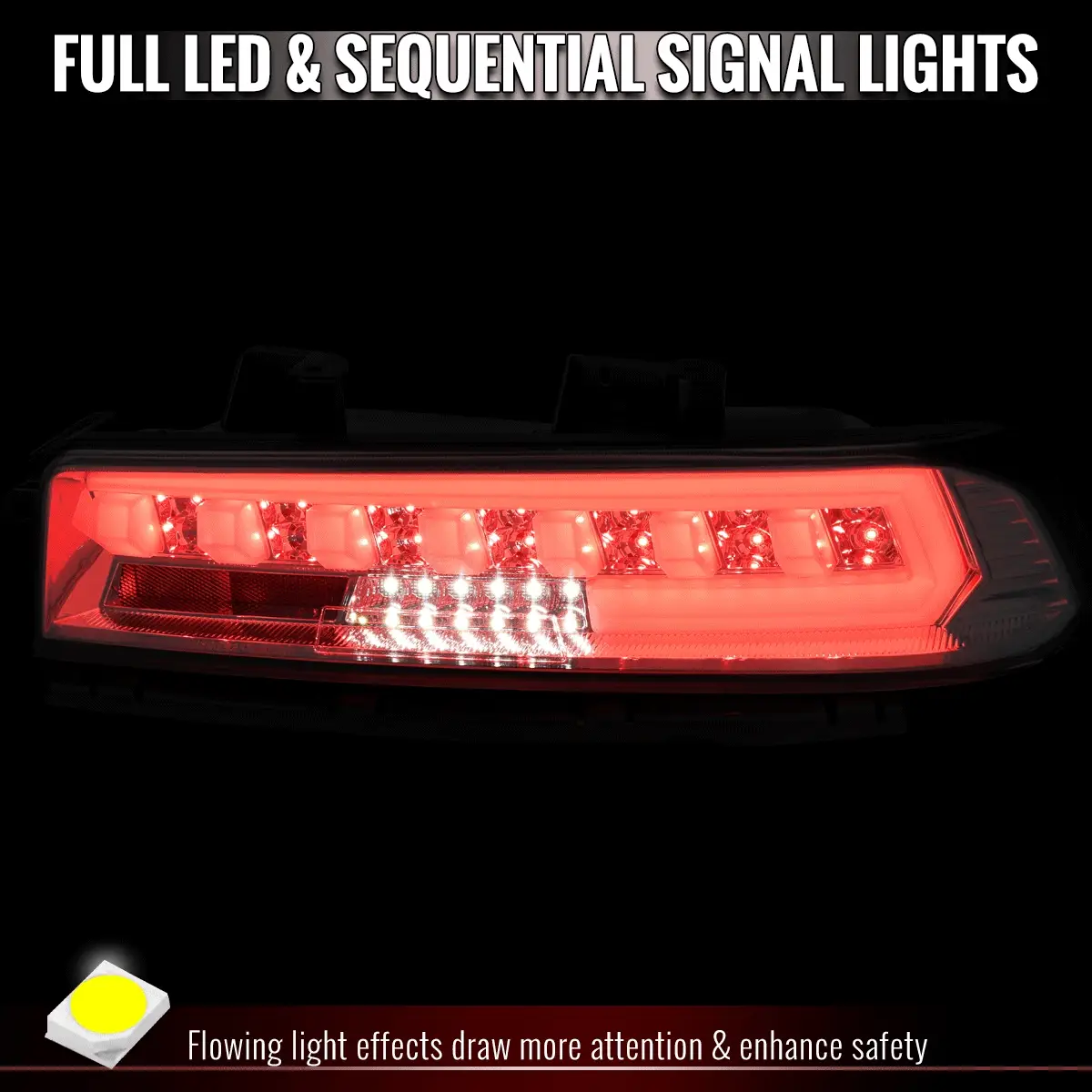 Spec-D Full LED Tail Lights Chevy Camaro (2014-2018) With Sequential Turn Signals - Image 11