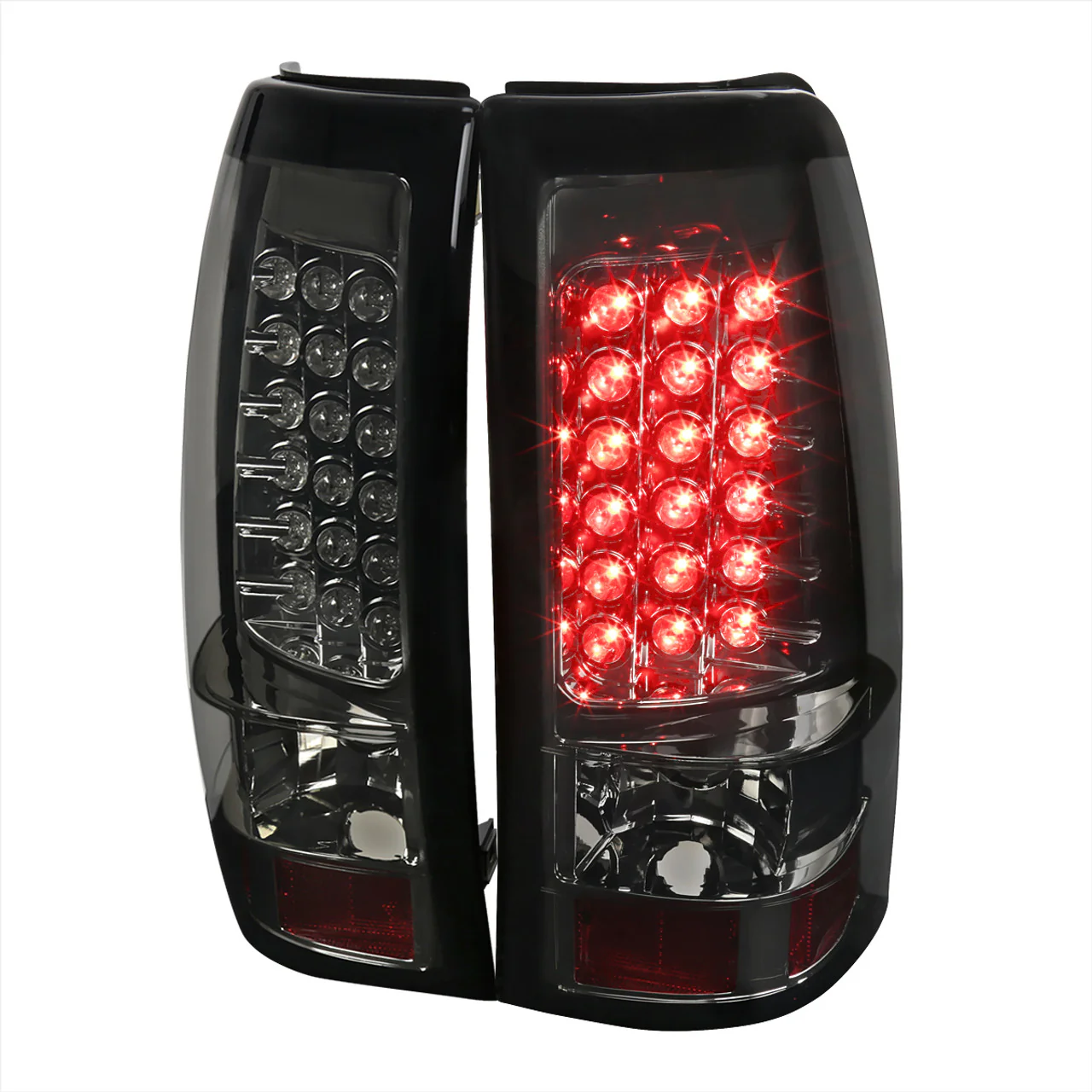Spec-D LED Tail Lights Chevy Silverado (03-07) LED C-Bar Chrome / Red Housing or Euro Altezza Style