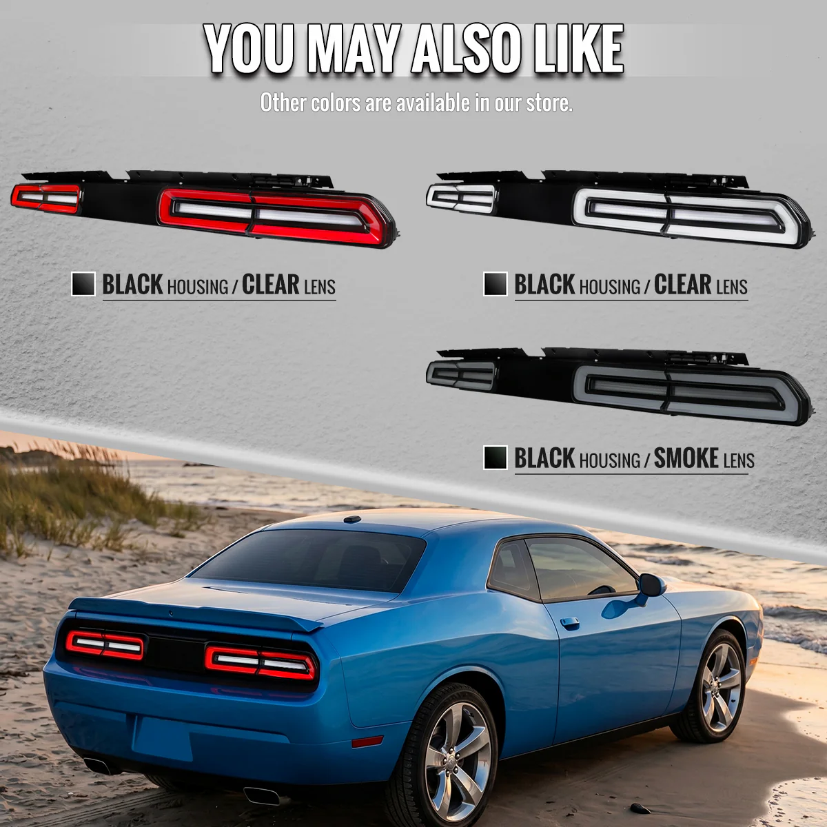 Spec-D LED Tail Lights for Dodge Challenger (2008-2014) Flowing Sequential Turn Signals - Clear or Red Lens - Image 12