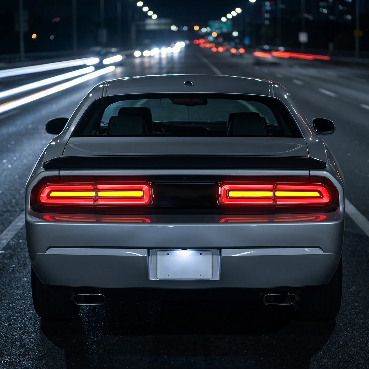 Spec-D LED Tail Lights for Dodge Challenger (2008-2014) Flowing Sequential Turn Signals - Clear or Red Lens - Image 8