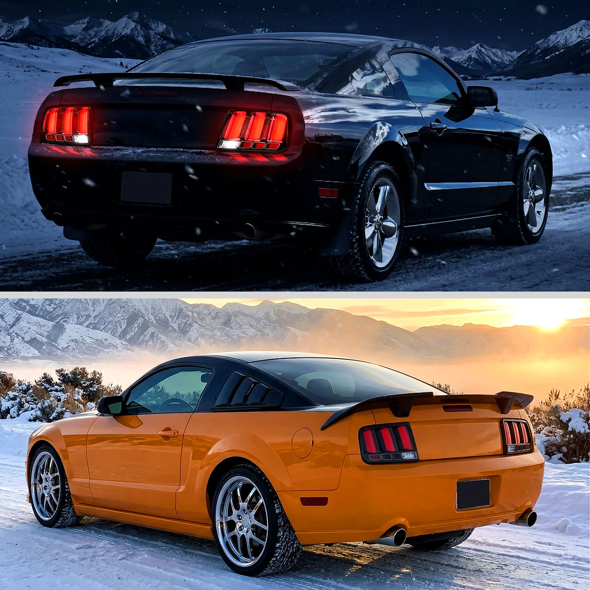 Spec-D LED Tail Lights for Ford Mustang S197 (2005-2009) Clear or Red Lens - Image 5