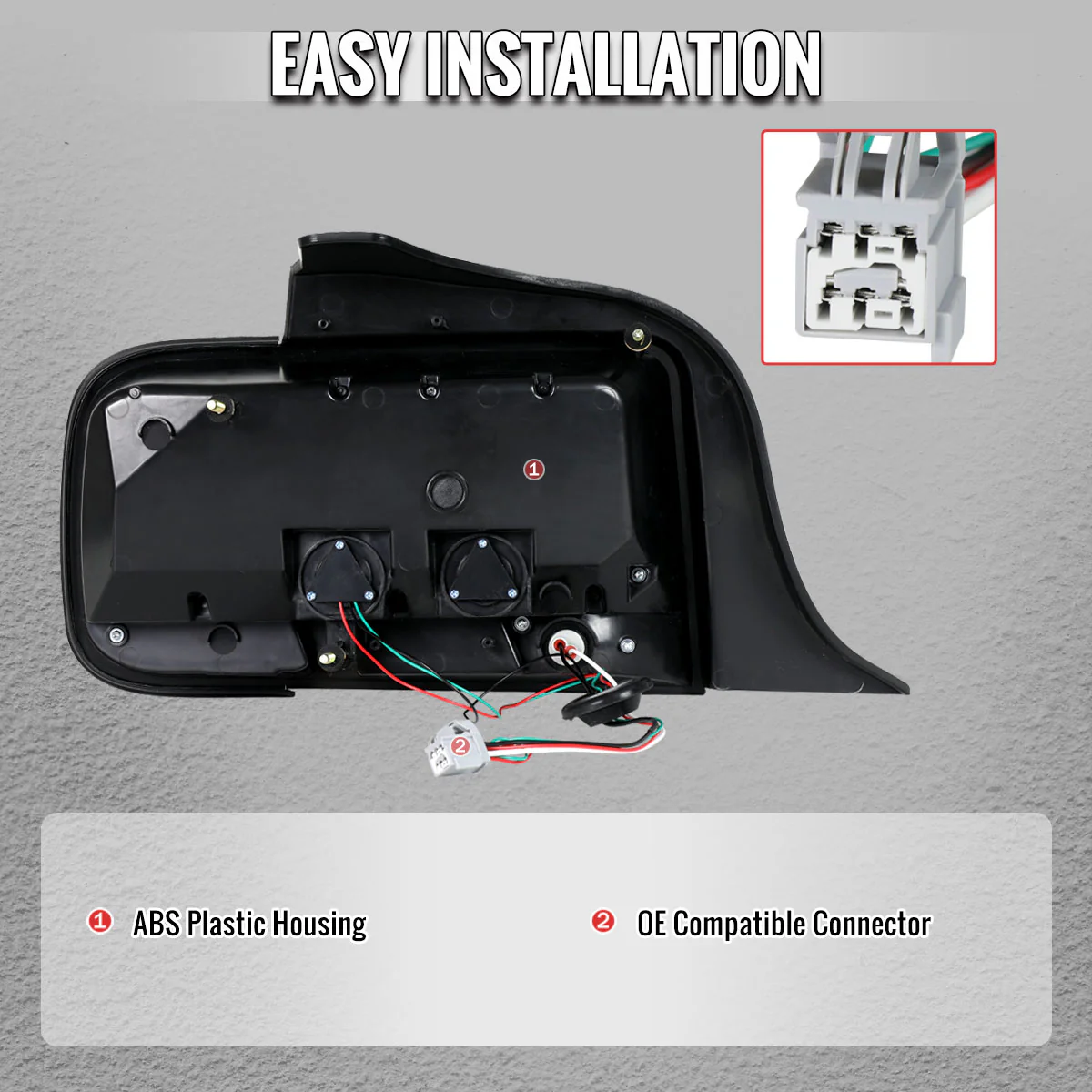 Spec-D LED Tail Lights for Ford Mustang S197 (2005-2009) Clear or Red Lens - Image 9