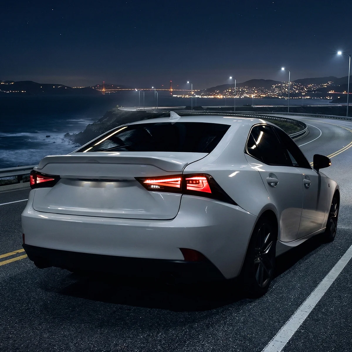 Spec-D Full LED Tail Lights for Lexus IS250 & IS350 (2014-2017) Sequential Turn Signals - Black - Clear or Smoked Lens - Image 10