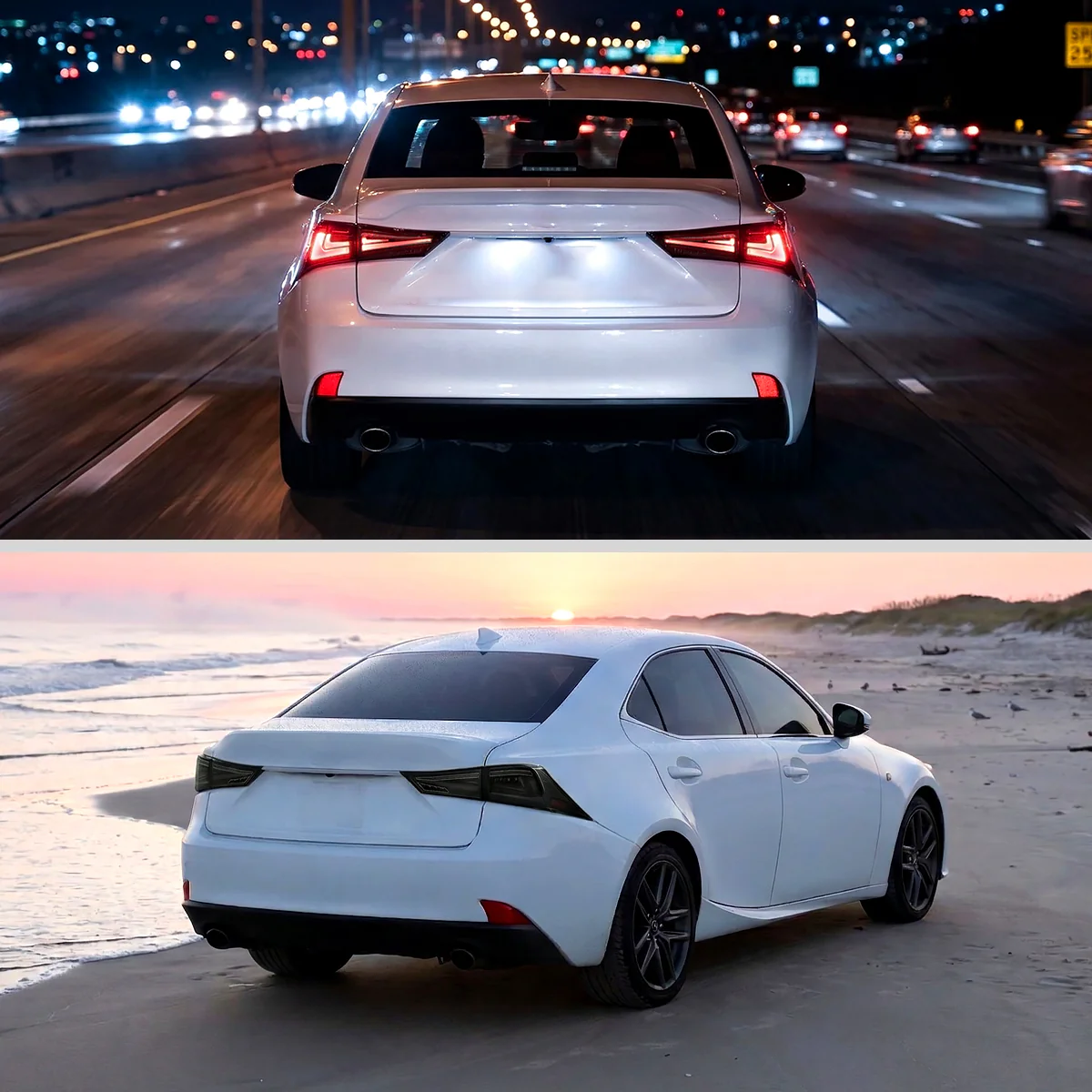Spec-D Full LED Tail Lights for Lexus IS250 & IS350 (2014-2017) Sequential Turn Signals - Black - Clear or Smoked Lens - Image 11