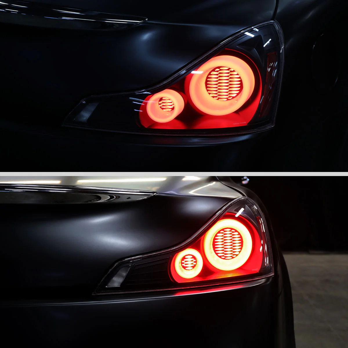 Spec-D LED Tail Lights Infiniti G37 Coupe / Q60 Coupe (08-15) Full LED w/ Sequential Turn Signals - Clear or Smoke Lens - Image 10