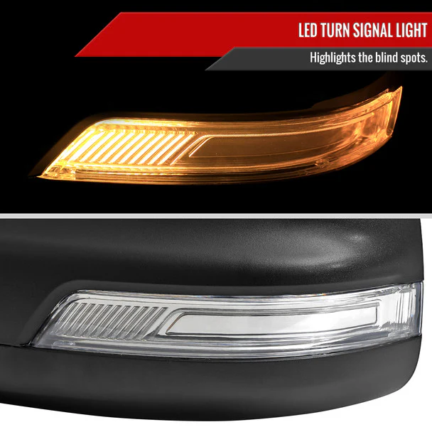 Spec-D Mirrors Ram 1500 (19-24) Heated Power & Auto/Manual Fold w/ LED Signal Light - Black or Chrome - Image 3
