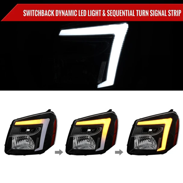 Spec-D OEM Replacement Headlights Chevy Equinox (05-09) Sequential Turn Signal - lack - Image 2