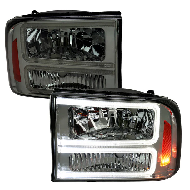 Spec-D Headlights Ford F250 F350 F450 F550 Superduty (99-04) Excursion (00-04) Euro Style OEM Replacement w/ Black or Chrome Housing - Image 11