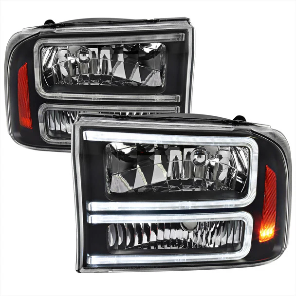 Spec-D Headlights Ford F250 F350 F450 F550 Superduty (99-04) Excursion (00-04) Euro Style OEM Replacement w/ Black or Chrome Housing - Image 21