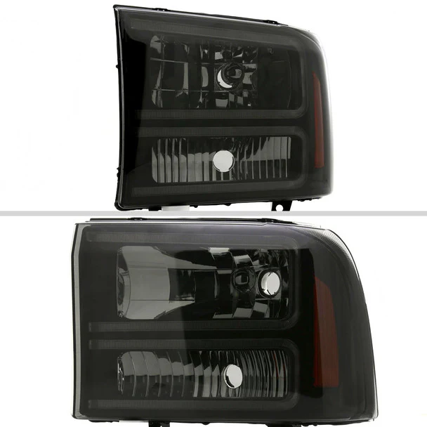 Spec-D Headlights Ford F250 F350 F450 F550 Superduty (99-04) Excursion (00-04) Euro Style OEM Replacement w/ Black or Chrome Housing - Image 32