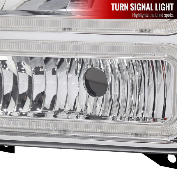 Spec-D Headlights Ford F250 F350 F450 F550 Superduty (99-04) Excursion (00-04) Euro Style OEM Replacement w/ Black or Chrome Housing - Image 5