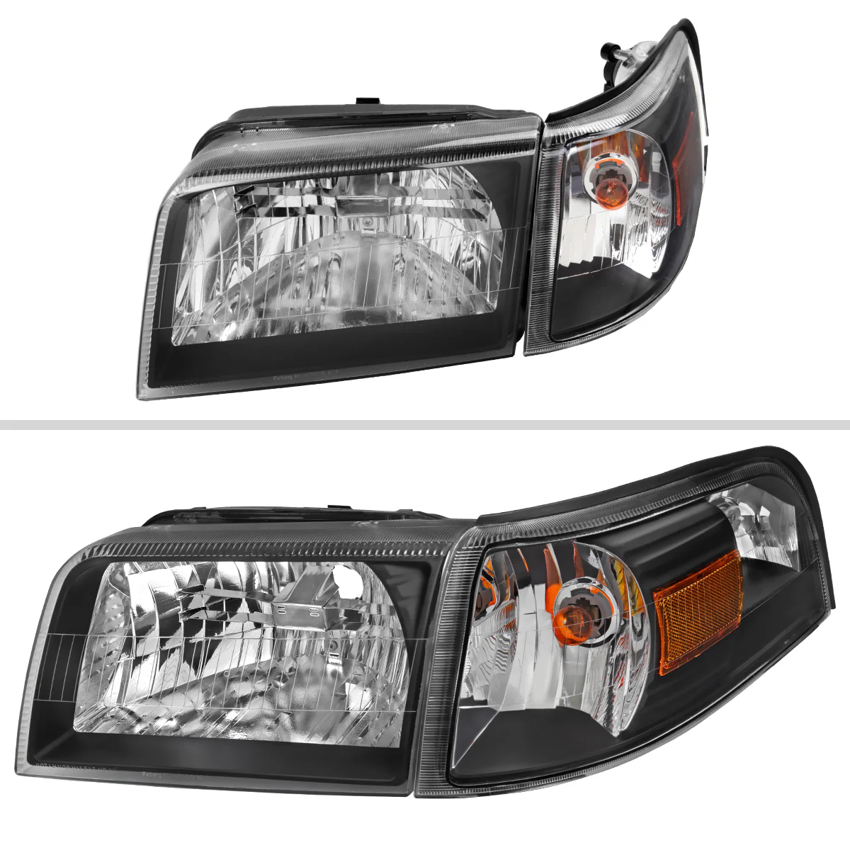 Spec-D OEM Replacement Headlights Mercury Grand Marquis (06-11) Black or Chrome w/ Amber - Image 8