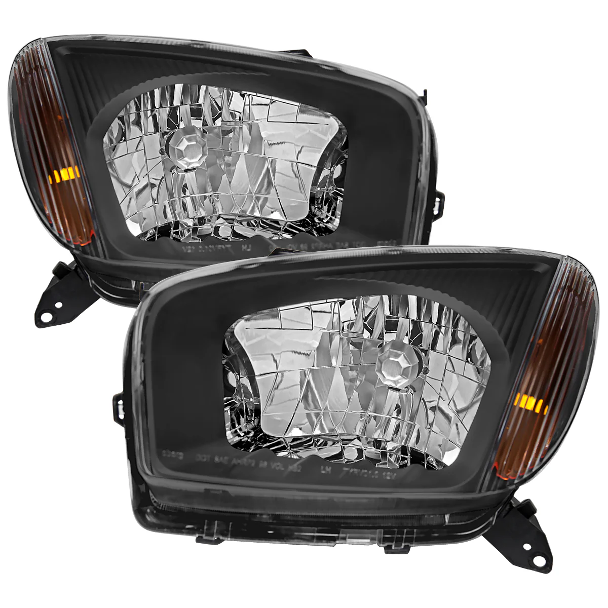 Spec-D OEM Replacement Headlights Toyota RAV4 (01-03) Non Sport - Black / Smoked / Clear - Image 5