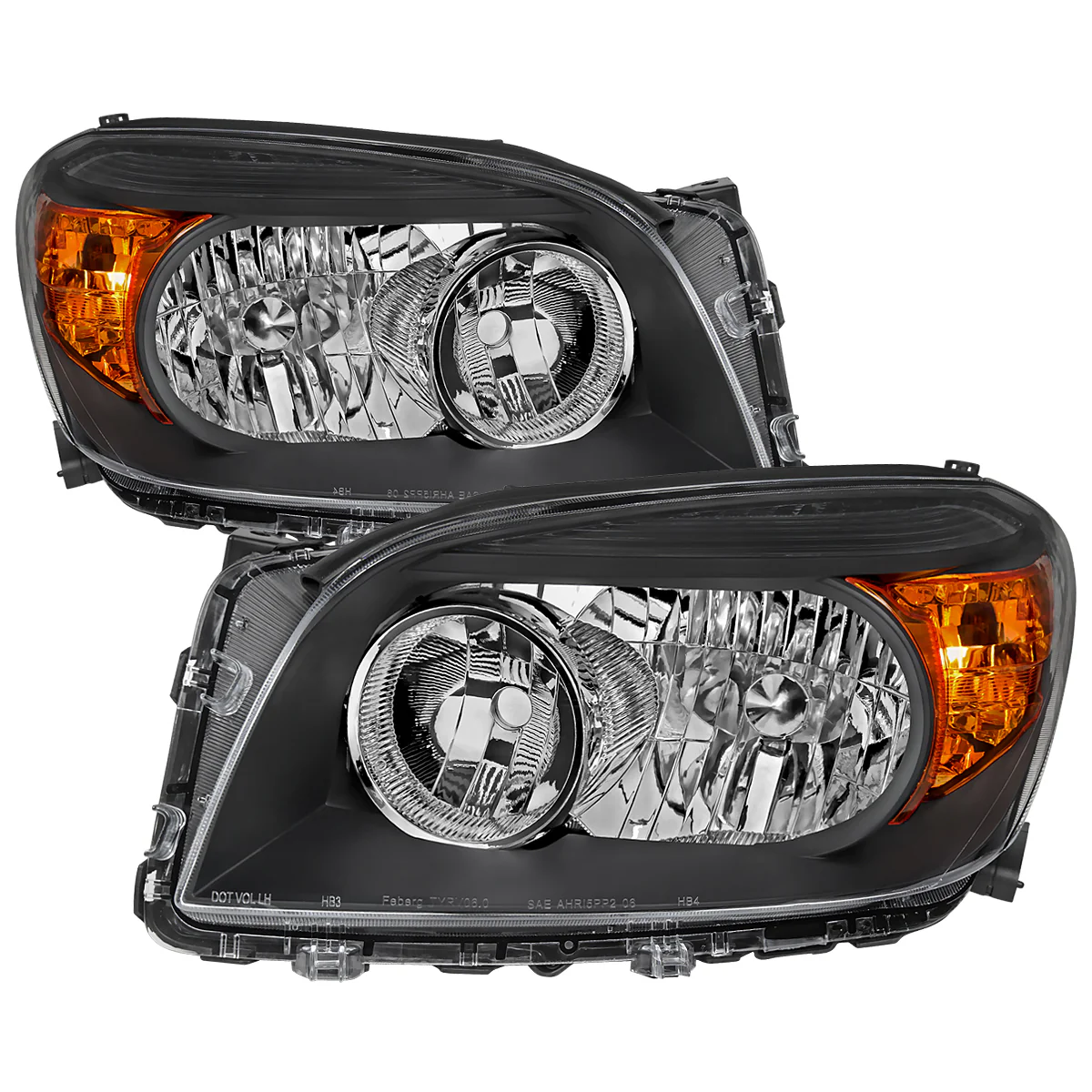 Spec-D OEM Replacement Headlights Toyota RAV4 (06-08) Base or Limited - Black / Smoked / Clear - Image 5