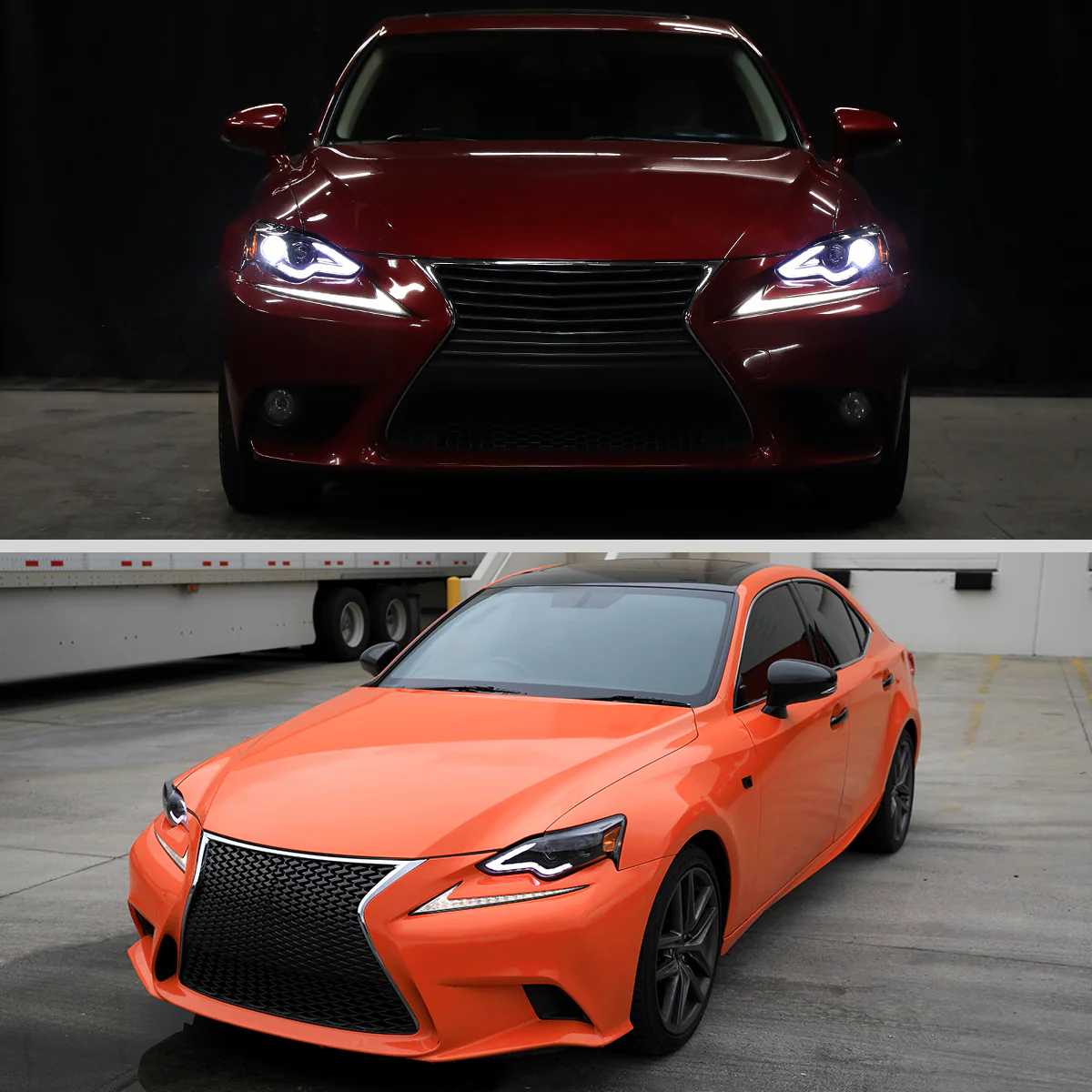 Spec-D Projector Full LED Headlights Lexus IS250 / IS350 (2014-2016) Chrome / Gloss Black / Matte Black Housing - Image 15