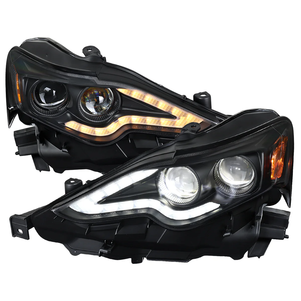 Spec-D Projector Full LED Headlights Lexus IS250 / IS350 (2014-2016) Chrome / Gloss Black / Matte Black Housing - Image 7