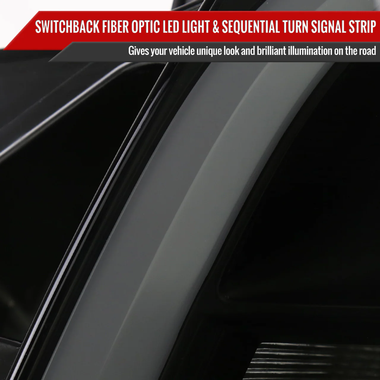 Spec-D Projector Headlights Cadillac CTS (03-07) Halo Switchback Sequential LED Turn Signal Matte Black or Chrome Housing - Image 5