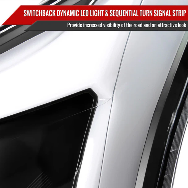 Spec-D Projector Headlights Cadillac SRX (10-16) w/ Switchback Sequential Turn Signal FULL LED Bar - Image 16