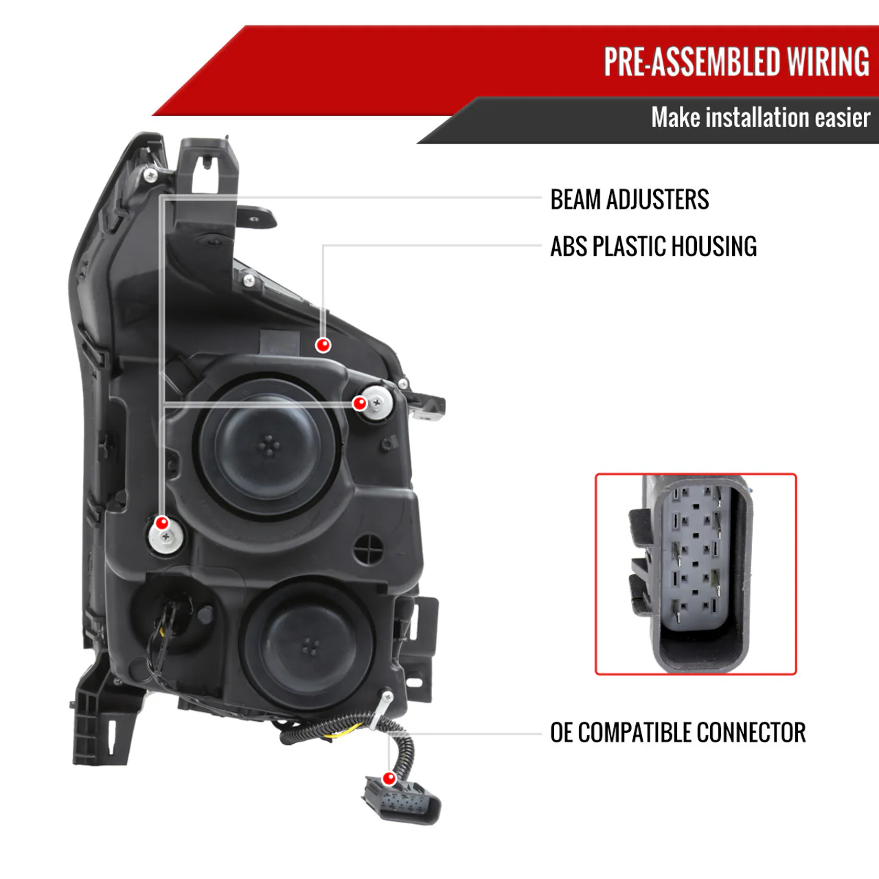 Spec-D Projector FULL LED Headlights Cadillac SRX (10-16) w/ Switchback Sequential Turn Signal - Image 9